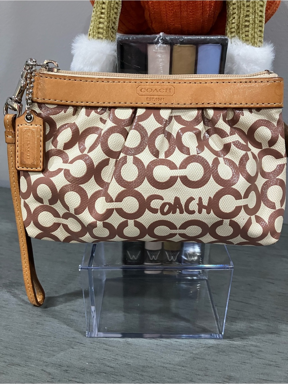 Coach Signature Canvas Wristlet